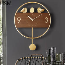 Настенные часы в скандинавском стиле, простой модный светильник, роскошные часы для гостиной, дома, креативная личность, художественное украшение, настенные часы 2024 - купить недорого
