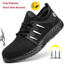XPUHGM Indestructible Shoes Men Safety Work Shoes with Steel Toe Cap Puncture-Proof Boots Women Lightweight Breathable Sneakers 2024 - buy cheap