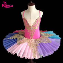 Ruoru profissional ballet panqueca tutu adulto criança crianças ballet vestido feminino romântico tutu bailarina festa trajes de dança lírica 2024 - compre barato