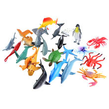 Simulação de borracha macia, modelo animal marinho, figuras de brinquedo, baleias, corcunda, animais, bonecos de brinquedo para crianças, 24 peças 2024 - compre barato