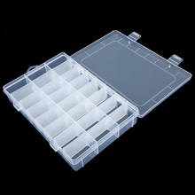 Caixa de armazenamento transparente lidded, caixa pequena para ferramentas de trifles, caixa de mostruário de jóias, caixa de parafuso, contêiner, oraganizador com 10/15/24 2024 - compre barato