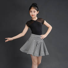 Fashion Latin Dancing Dress Kids Ballroom Salsa Dance Wear Outfits Girls Samba ChaCha Professional Competition Dance Costume 2024 - buy cheap