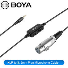 BOYA BY-BCA6 XLR to 3.5mm TRRS Adapter Cable Microphone Audio Gain Output Splitter Headphone Monitor for Smartphone 6 Meters 2024 - buy cheap