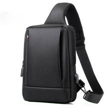 Bolsas de moda crossbody sacos com usb estilingue peito saco impermeável oxford pano leve masculino bolsa de ombro casual daypacks 2024 - compre barato