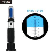 Yieryi New Handheld Sugar Meter ATC 1-10% Brix ABS Material Plastic Sugar Refractometer Sugar Content Testing Equipment 2024 - buy cheap