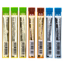 Lápis de lápis mecânico, 5 tubos piloto, chumbo b, 2b, hb, com tamanhos de chumbo/5/7, 0.3mm, 0.5mm, largura escrita, suave, escrita anti-quebra 2024 - compre barato