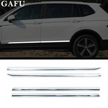 For vw Tiguan MK2 2021 Accessories Stainless Steel Car Body Scuff Strip Side Door Molding Streamer Cover 2017 2018 2019 2020 2024 - buy cheap