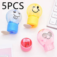 5pcs Creative Stationery Small Bulb Shape Pencil Sharpener Random Single Hole Colors)  3 Years Old Standard 2024 - buy cheap