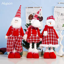 Muñecos navideños de gran tamaño retráctiles para niños, figuritas de Papá Noel/muñeco de nieve, regalo de Navidad, adorno para árbol de Navidad rojo 2024 - compra barato