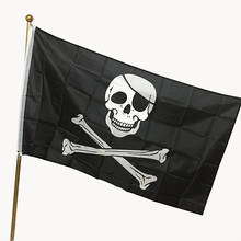 Boys Girls Home Decor Party Supplies Skull Bones Grommets Decor Jolly Roger Banners Skull Crossbones Pirate Flags Kids Gift Toys 2024 - buy cheap