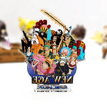 Figuras de acrílico de One Piece, Luffy, Zoro, Sanji, Robin, Nami, Usopp, Chopper, Brook, Franky, GM, soporte de placa, adorno de pastel, anime 2024 - compra barato