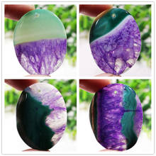 Natural Crystal Stone Green Purple Heart Shape Charms Accessories Beads For Necklace DIY Jewelry Making Pendants 2024 - buy cheap