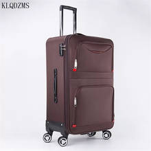 Klqdzms mala de viagem com rodas para homens, organizador de bagagem em estilo simples oxford com rodas 2024 - compre barato