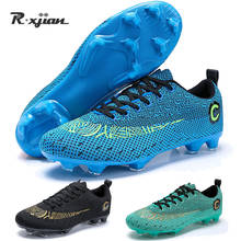 Zapatos de fútbol Unisex, botas de fútbol con pinchos largos al tobillo, FG, tacos de hierba para exteriores, zapatos de fútbol, chuteira futebo, talla Europea 31-43 2024 - compra barato