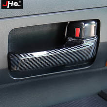 JHO-manija de puerta interior de grano de carbono ABS, embellecedor de cubierta de superposición para Toyota Tundra 2014 -2020, 15, 16, 2017, 18, 19, accesorios para coche 2024 - compra barato