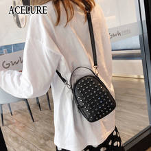 Small Clear Brand Designer Woman New Fashion Messenger Bag Chains Shoulder Bag Female Rivets High Quality PU Handbag ACELURE 2024 - buy cheap