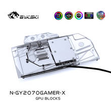 Bykski Water Block use for GALAX GEFORCE RTX 2070 GAMER / Full Cover Copper Radiator Block / RGB Light support AURA SYNC 2024 - buy cheap