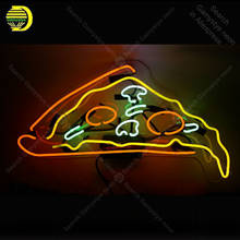 Letreiro de pizza em neon, luminária com vidro verdadeiro para bar pub e loja, com luzes de publicidade e decoração 2024 - compre barato