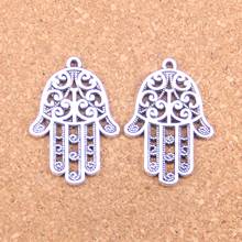 8pcs Charms hamsa palm hand protection 24x35mm Antique Pendants,Vintage Tibetan Silver Jewelry,DIY for bracelet necklace 2024 - buy cheap