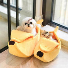 Banana Shape Dog Cat Bed Soft Pet House Puppy Mat Fluff Cushion Kennel Dog Pet Supplies for Small Medium Dogs Warm Comfy Pet Bed 2024 - buy cheap