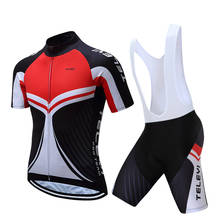 Mens Mountain Bike Clothing Bib Suit 2022 Summer Bicycle Clothes Kit Dress Short Sleeve Cycling Jersey Set Sport Wear MTB Mallot 2024 - buy cheap