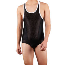 Sexy Men Leotard Bodysuit Sleeveless Vest Sport One-Piece Jumpsuit Wrestling Singlet Undershirt Men Bulge Pouch Briefs Underwear 2024 - buy cheap