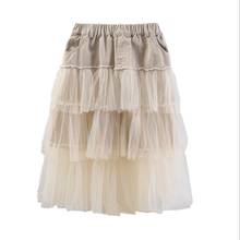 2020 Весна джинсовая юбка в сеточку для девочек, для маленьких девочек, модная детская одежда в стиле «принцесс» с юбкой Оптовая продажа; 5 предметов в лоте, бесплатная доставка 2024 - купить недорого