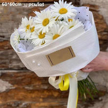 Papel de embrulho flores 60*60cm, papel de embalagem tridimensional 10 familiar com material de buquê de flores 2024 - compre barato