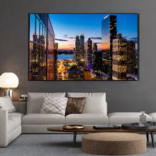 New York City Night Scene Building Landscape Canvas Painting Modern Prints and Posters Wall Art Pictures for Living Room Decor 2024 - buy cheap