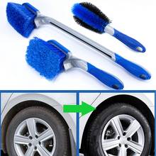 Escova multifuncional para limpeza de pneus, ferramenta de limpeza, cabo longo, escova para lavar as rodas, aro da roda do veículo 2024 - compre barato