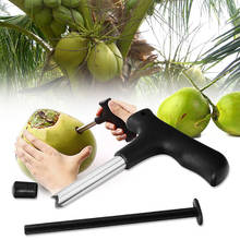 Coconut Opener Stainless Steel Pipe Driller Zigzag Cutting edge Coconut Puncher+Plastic Cleaning stick+Lid Fruit Openers Tools 2024 - buy cheap
