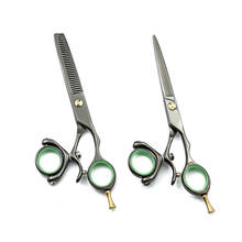 6 inch Barber Hair styling Black flying shears Rotary handle scissors Cutting Thinning scissors Salon Hairdressing scissors 2024 - buy cheap