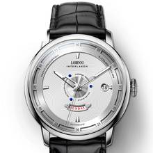 LOBINNI men automatic watch,mens watches top luxury brand mechanical wristwatch 50m waterproof Switzerland clock stainless steel 2024 - buy cheap