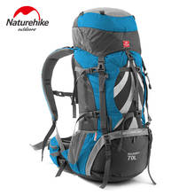 Naturehike mochilas de acampamento, bolsa unissex de grande capacidade de 70l com capa de chuva para caminhada, escalada e viagem 2024 - compre barato