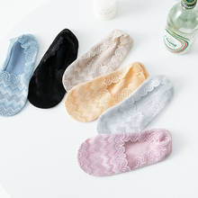 Calcetines de malla invisibles para mujer, zapatillas cortas de encaje transparente, para primavera y verano, 2021 2024 - compra barato