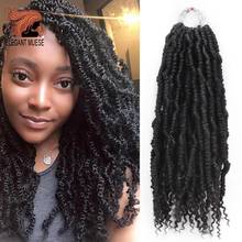 Synthetic Pre Passion Twists Crotchet Hair Extensions Ombre Crochet Braids Fiber Pre looped Fluffy Twists Braiding Hair Bulk 2024 - buy cheap