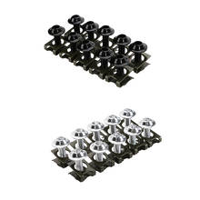 20 piezas de tornillos de marco de placa de matrícula de coche de motocicleta, tuercas, pernos, 6mm 2024 - compra barato