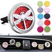 New Car Air Diffuser Locket Dragonfly Stainless Steel Vent Freshener Car Essential Oil Diffuser Perfume Aromatherapy Necklace 2024 - buy cheap