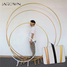 JAROWN Wedding Arch Rose Gold Ring Balloon Stand Upgrade Square Tube Round Strengthen Background Wrought Iron Shelf Decorative 2024 - buy cheap