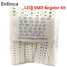 660Pcs 33values 1210 SMD Resistor Kit Assorted Kit 1ohm-1M ohm 1% 33valuesX 20pcs Sample Kit 2024 - buy cheap