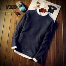 2020 New Man clothes solid color casual Long Sleeve Autumn Winter Sweater Men Korean Style Slim Knitted Sweater Pullover Jumper 2024 - buy cheap