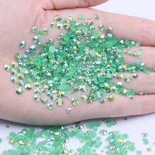 Esmeralda AB 2mm-6 três milímetros Strass Resina 10000 pcs-50000 pcs Pedras Não Hotfix Cola Em Pérolas para Fazer Jóias DIY Decoração 2024 - compre barato