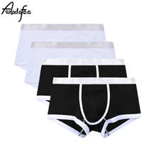 4Pcs/lot Fashion Sexy Men Boxers Shorts Male Large Underwear Breathable Cotton Male Panties Comfortable Underpants Men Knickers 2024 - buy cheap