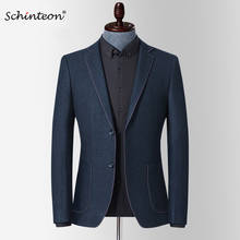 Schinteon Men New Korean Blazer Jacket Slim Fit Outwear Smart Casual High Quality Party Wedding Clothing Spring 2024 - buy cheap