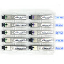 SC SFP волоконно-оптический модуль 1,25G SC 20/40/60/80/100 км 1310/1490/1550 нм одиночный волоконно-оптический модуль SFP совместимый код ONU OLT 2024 - купить недорого