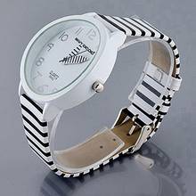 Relógio casual feminino, relógio de pulso com pulseira listrada e de quartzo, analógico 2024 - compre barato