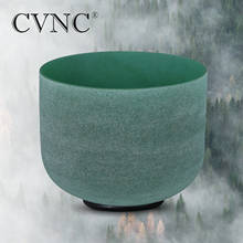 CVNC 8 Inch Emerald Fusion Chakra Frosted Quartz Crystal Singing Bowl CDEFGAB Any One Note with Free Rubber Mallet and O-ring 2024 - buy cheap