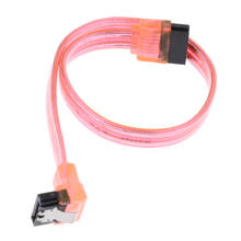 Cable SATA III de 10 pulgadas, 6,0 Gbps, con pestillo de bloqueo y enchufe de 1x 90 °, color rosa 2024 - compra barato
