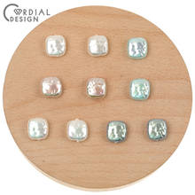 Cordial Design 11*12mm 100Pcs Jewelry Accessories/Imitation Pearl Beads/Square Shape/Aurora Effect/Hand Made/Earring Findings 2024 - buy cheap