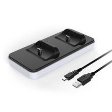 Зарядная док-станция с двумя портами USB Type-C для джойстика DualSense, геймпад, беспроводной контроллер, быстрая зарядка для Sony PS 5 PS5 2024 - купить недорого